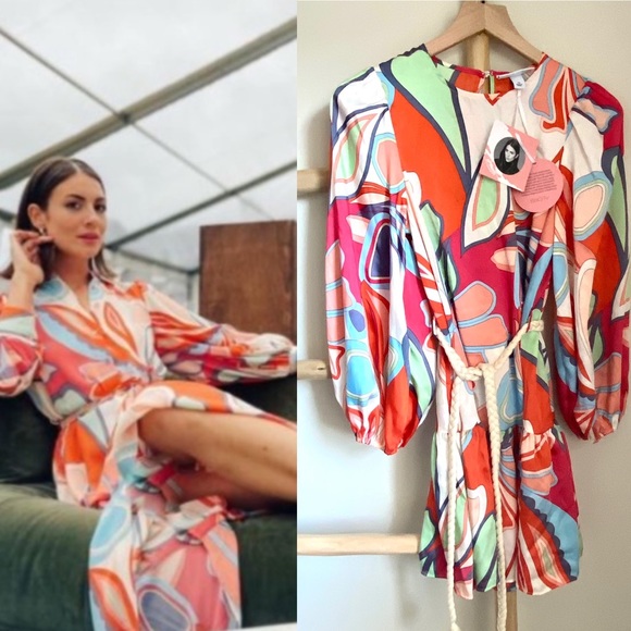ALEXIS for Target | mixed floral long sleeve dress - Picture 1 of 11